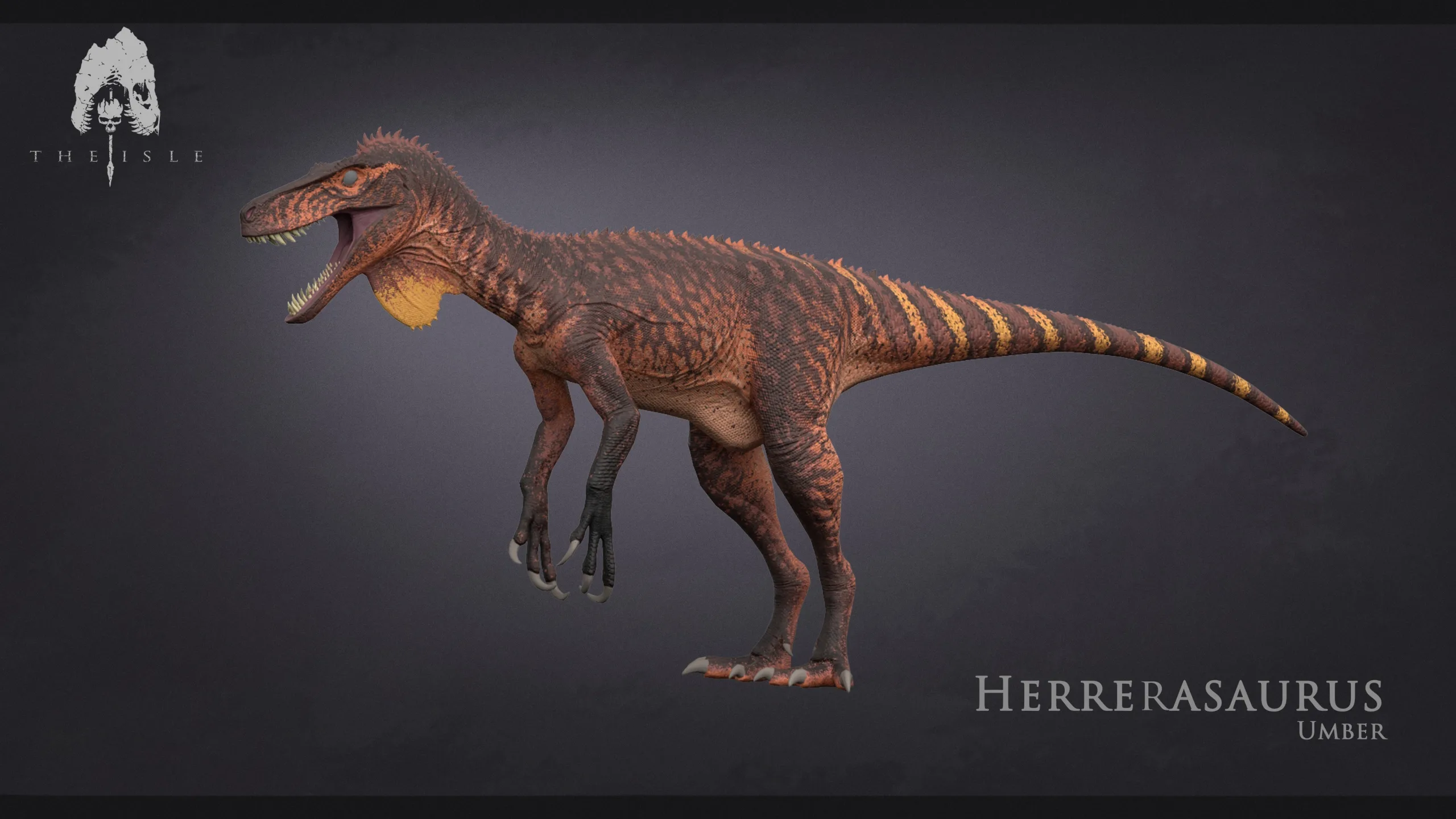 Umber skin concept for Herrerasaurus