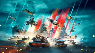 War Thunder tanks, aircraft, and ships featured in colorful official artwork
