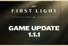 Official 007 First Light graphic announcing Game Update 1.1.1.