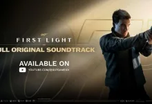 Young James Bond aims a pistol in a 007 First Light graphic announcing the full original soundtrack on YouTube.