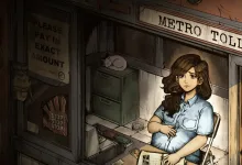Illustrated pregnant woman seated inside a toll booth in 1998: The Toll Keeper Story