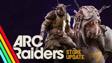 Two armored ARC Raiders characters featured in Store Update artwork for the Heavy-Duty Roamer Set