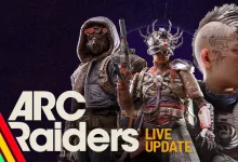 Three ARC Raiders characters shown in official Live Update artwork.