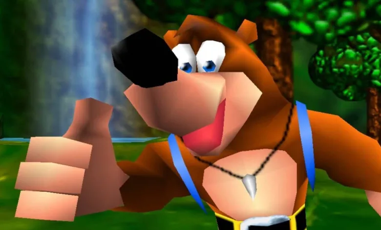 Banjo from Banjo-Kazooie shown in a forest scene