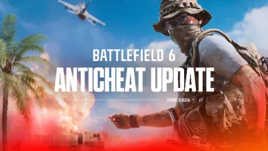 Battlefield 6 soldier artwork labeled Anticheat Update, June 2026