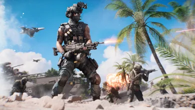 Battlefield 6 soldiers fighting on a tropical battlefield