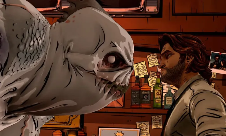 Bigby Wolf faces Grendel in The Wolf Among Us Remastered