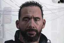 Close-up of Captain Price with short dark hair and a beard in Call of Duty: Modern Warfare 4.