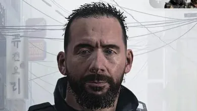 Close-up of Captain Price with short dark hair and a beard in Call of Duty: Modern Warfare 4.