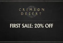 Crimson Desert graphic announcing its first sale with 20% off