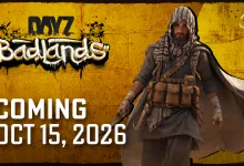 DayZ Badlands artwork showing a hooded survivor beside the text Coming October 15, 2026.