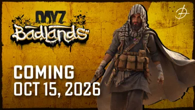 DayZ Badlands artwork showing a hooded survivor beside the text Coming October 15, 2026.