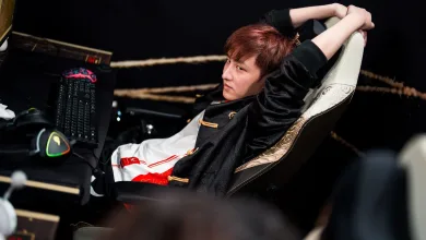 A Dota 2 esports player sits at a computer during The International 2026.