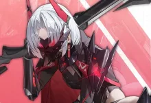 Drake: Great Villain in red and black armor with her shotgun