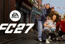 EA SPORTS FC 27 artwork showing a group gathered on an urban street beneath the EA SPORTS logo and FC 27 title