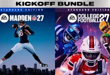 Kickoff Bundle artwork showing Madden NFL 27 on the left and College Football 27 on the right