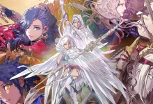 Illustration of multiple fantasy warriors from Fire Emblem: Fortune's Weave