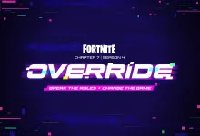 Fortnite Chapter 7 Season 4 Override title graphic