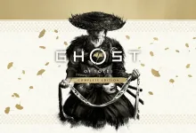 Black-and-white Ghost of Yōtei Complete Edition artwork featuring an armed warrior beneath the game logo.
