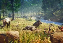 Animals gather beside a river in the landscape shown in GTA 6’s Prairie Sandwich Box Meal commercial.