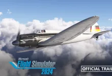 Heinkel He 70 Blitz flying above the clouds in Microsoft Flight Simulator 2024