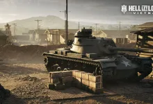 A Vietnam-era tank positioned in a battlefield village in Hell Let Loose: Vietnam