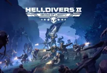 Helldivers battle alien creatures in blue-lit terrain in Helldivers 2: Devoid of Liberty.