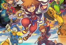 Colorful Kingdom Hearts Collection artwork showing Sora alongside Donald Duck, Goofy and other characters