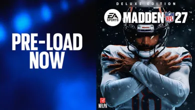 Madden NFL 27 Deluxe Edition artwork showing a football player beside large “Pre-Load Now” text.