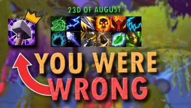 World of Warcraft Midnight Season 2 tier-list graphic with class icons and a large upward arrow