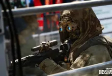 Modern Warfare 4 operator aiming a marksman rifle during multiplayer combat