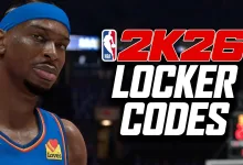 NBA 2K26 Locker Codes graphic beside a basketball player