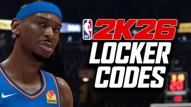 NBA 2K26 Locker Codes graphic beside a basketball player