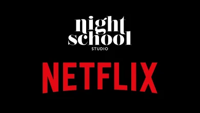 Night School Studio logo above the Netflix logo on a black background