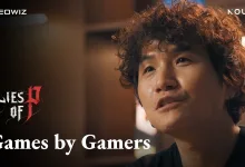 A Nough developer featured beside the Neowiz, Nough, and Lies of P logos with the text Games by Gamers
