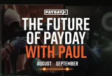 PAYDAY 3 graphic reading “The Future of PAYDAY with Paul” with August and September update markers