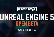 PAYDAY 3 Unreal Engine 5 Open Beta announcement graphic available on Steam