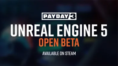 PAYDAY 3 Unreal Engine 5 Open Beta announcement graphic available on Steam