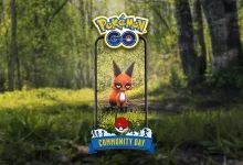 Nickit displayed in a Pokémon GO Community Day graphic