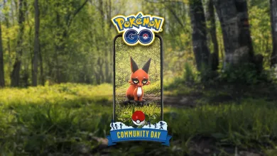 Nickit displayed in a Pokémon GO Community Day graphic