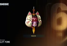 Rainbow Six Siege Y11S3 artwork showing the Valkja streamer charm centered against a dark background