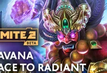 SMITE 2 artwork showing Ravana with the text “Ravana Race to Radiant.”