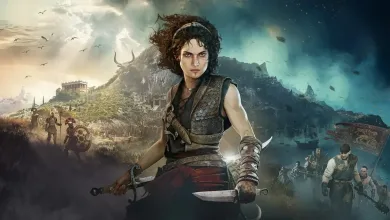Sophia stands with swords in a dramatic landscape from Resonance: A Plague Tale Legacy