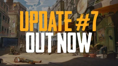 SAND: Raiders of Sophie Update #7 artwork showing a desert city street with the words Update #7 Out Now