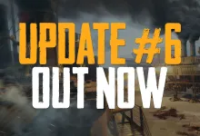 SAND: Raiders of Sophie Update #6 Out Now graphic over a smoky desert settlement