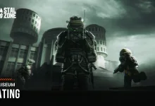 STALZONE characters stand in a ruined city beneath the words “Coliseum Rating.”