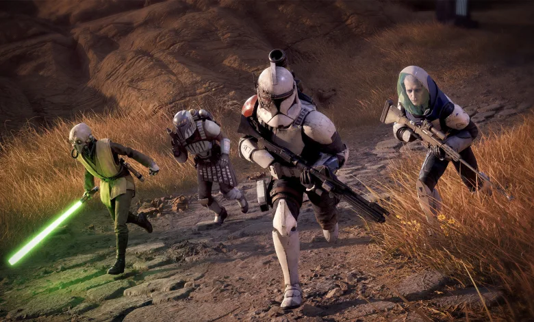 Star Wars Zero Company squad moving through a battlefield