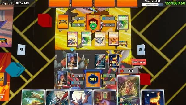 Tetramon Duel Master match in TCG Card Shop Simulator