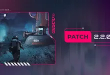 The Alters Patch 2.2.0 graphic showing an explorer near base equipment