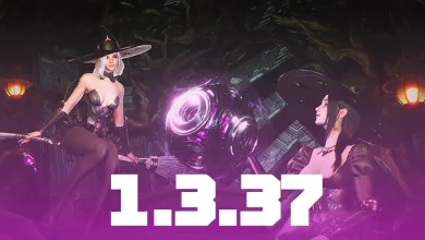 The First Descendant characters beside a glowing device with Patch 1.3.37 text
